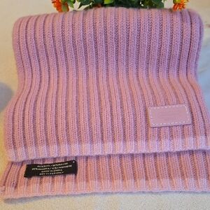Coach Pink Ribbed Scarf 8" x 56". Stunning!